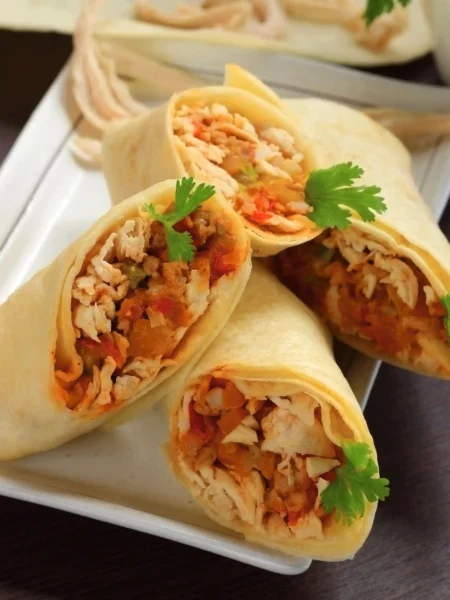 Burrito-Wraps-with-Chicken-and-Vegetables